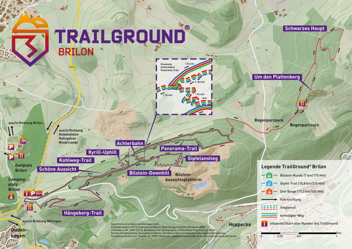 Mountainbike Trailground Brilon Karte